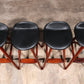 Erik Buch Wooden bar stools 1960 Denmark.
