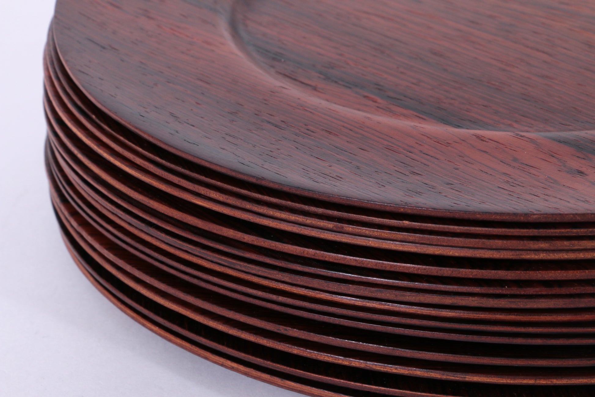 Vintage Danish Plywood Rosewood and Teak Plates from Morsbak, 1960s, Set of 14
