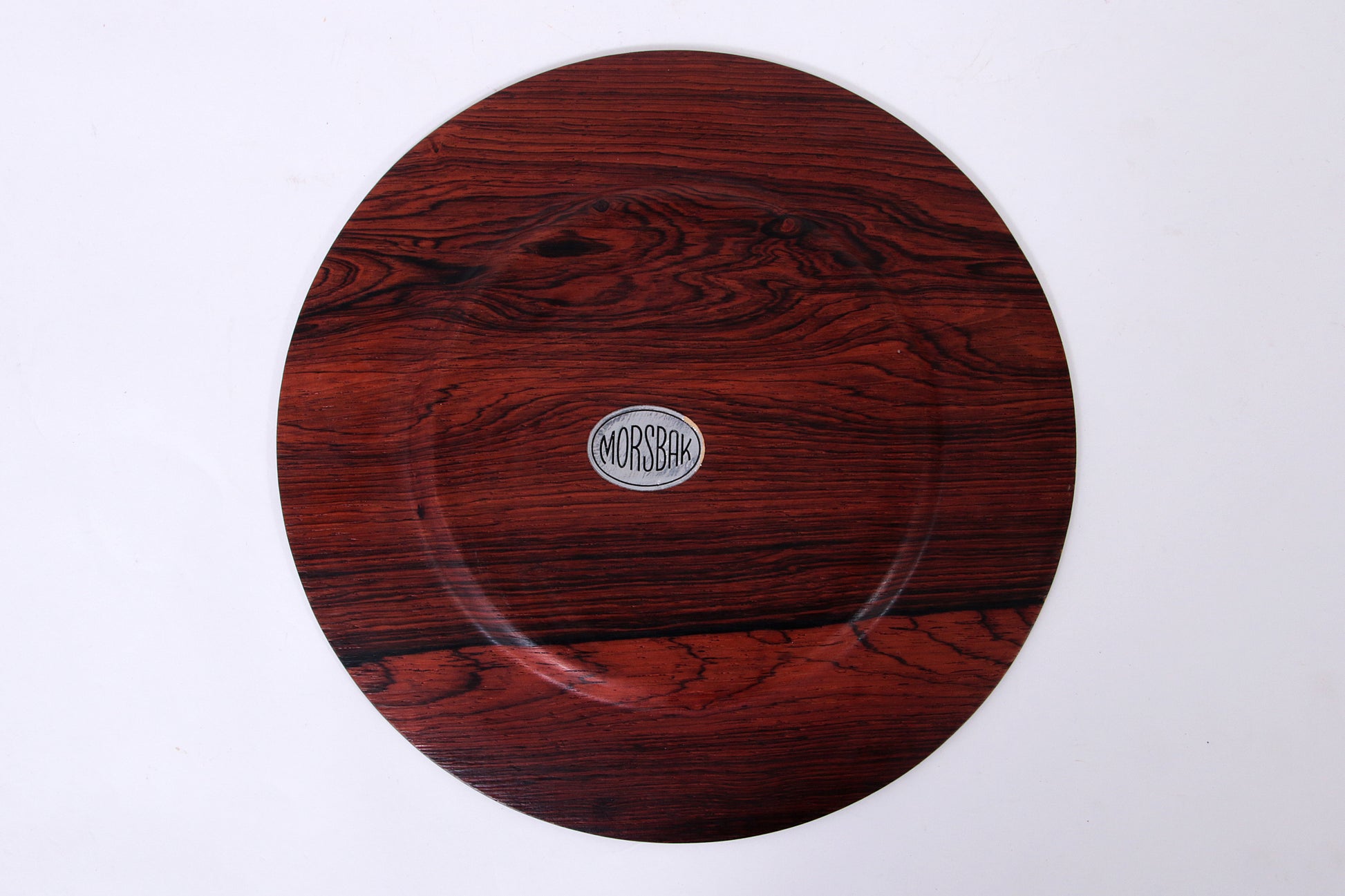 Vintage Danish Plywood Rosewood and Teak Plates from Morsbak, 1960s, Set of 14
