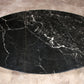 Vintage Oval Black Marble Dining Table, 1970s Italian Design