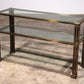 Giovanni Santoni Console made off brass and glass 1970 Italy