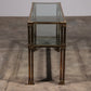 Giovanni Santoni Console made off brass and glass 1970 Italy
