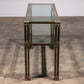 Giovanni Santoni Console made off brass and glass 1970 Italy
