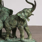 Exquisite 70s Bronze Elephant Table with Glass Top