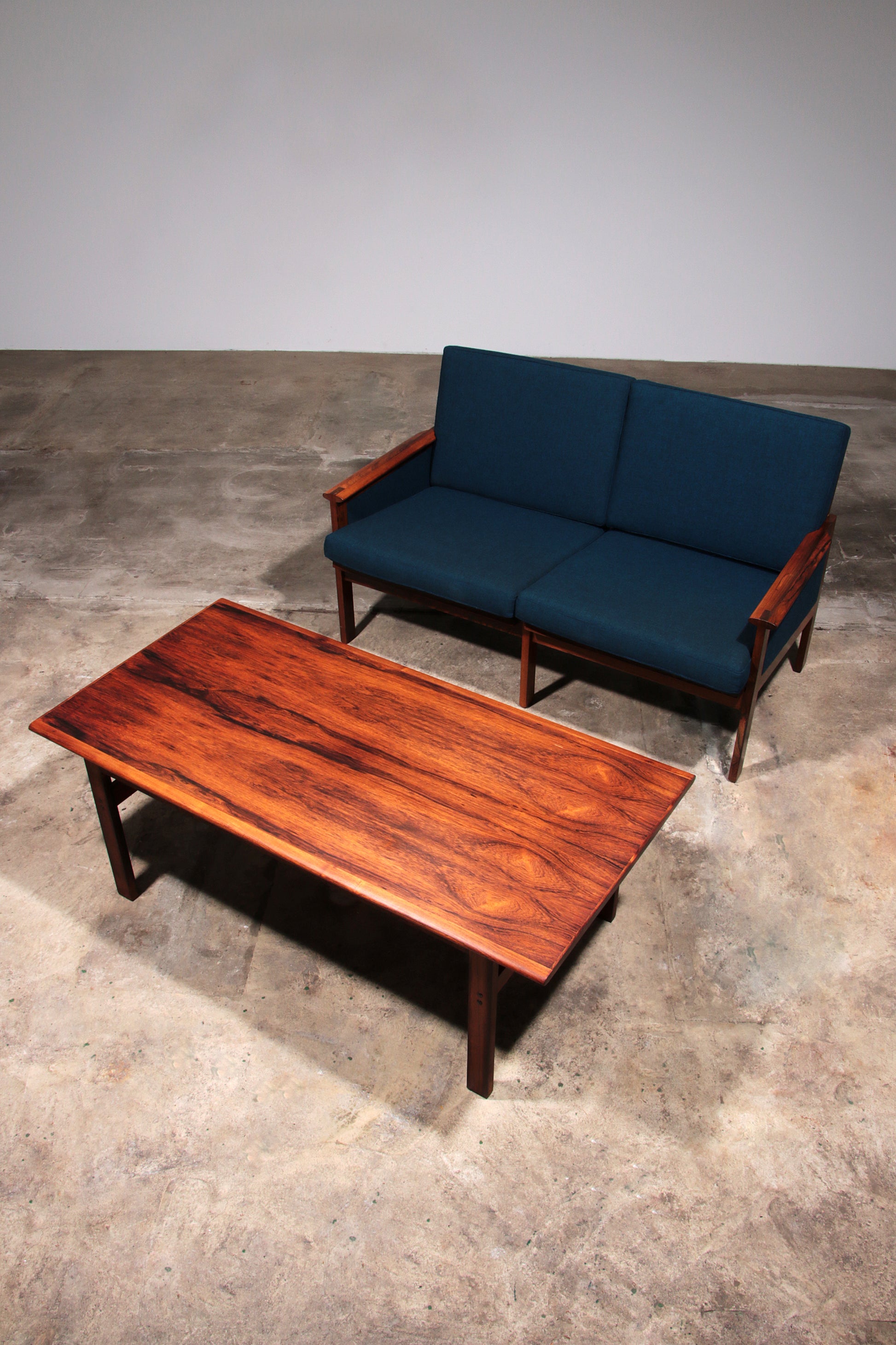 Capella Bench and table by Illum Wikkelsø for Niels Eilersen, 1960s