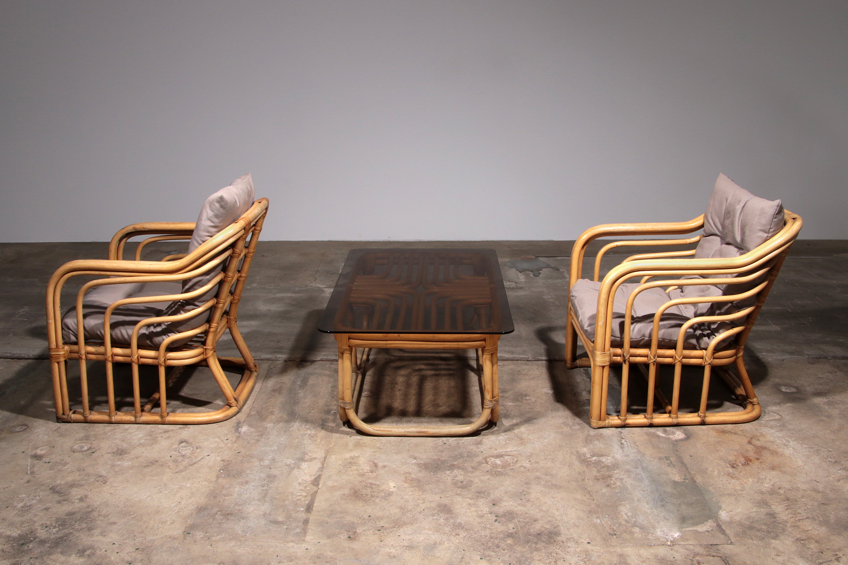 Vintage Bamboo Furniture Set by Jordan Brown,1970