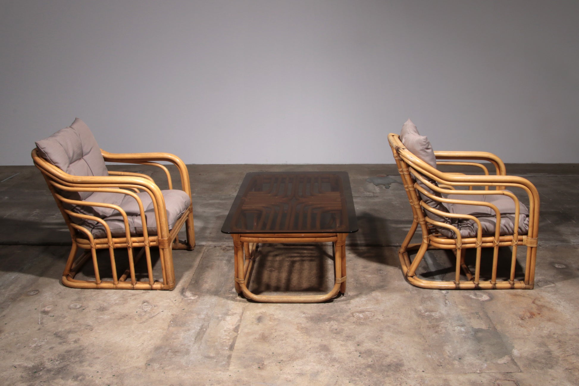 Vintage Bamboo Furniture Set by Jordan Brown,1970