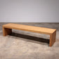 French Design oak bench, beautiful sleek model,1960
