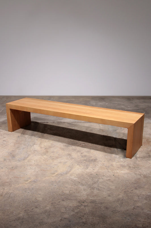 French Design oak bench, beautiful sleek model,1960
