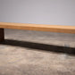 French Design oak bench, beautiful sleek model,1960
