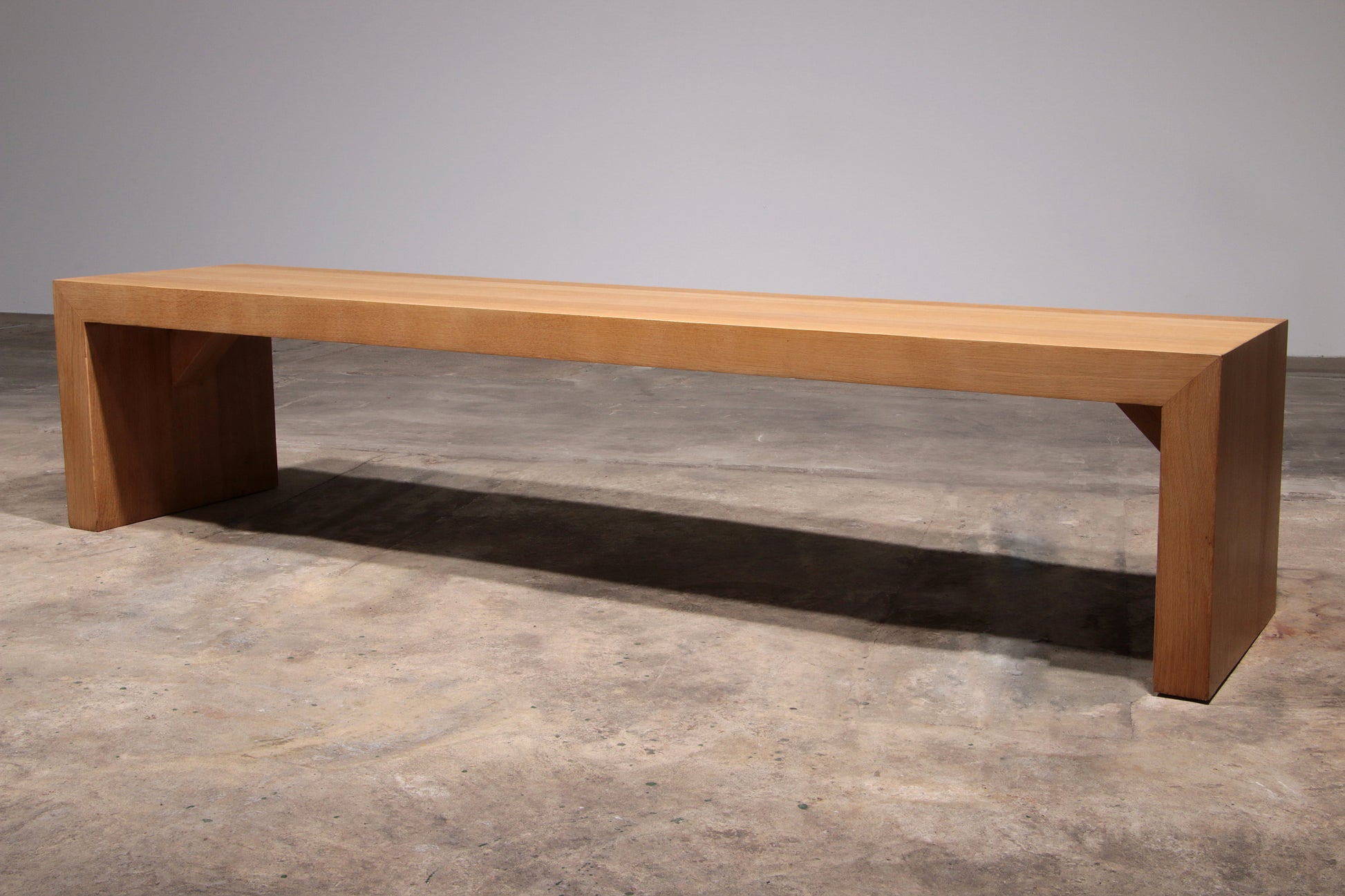 French Design oak bench, beautiful sleek model,1960
