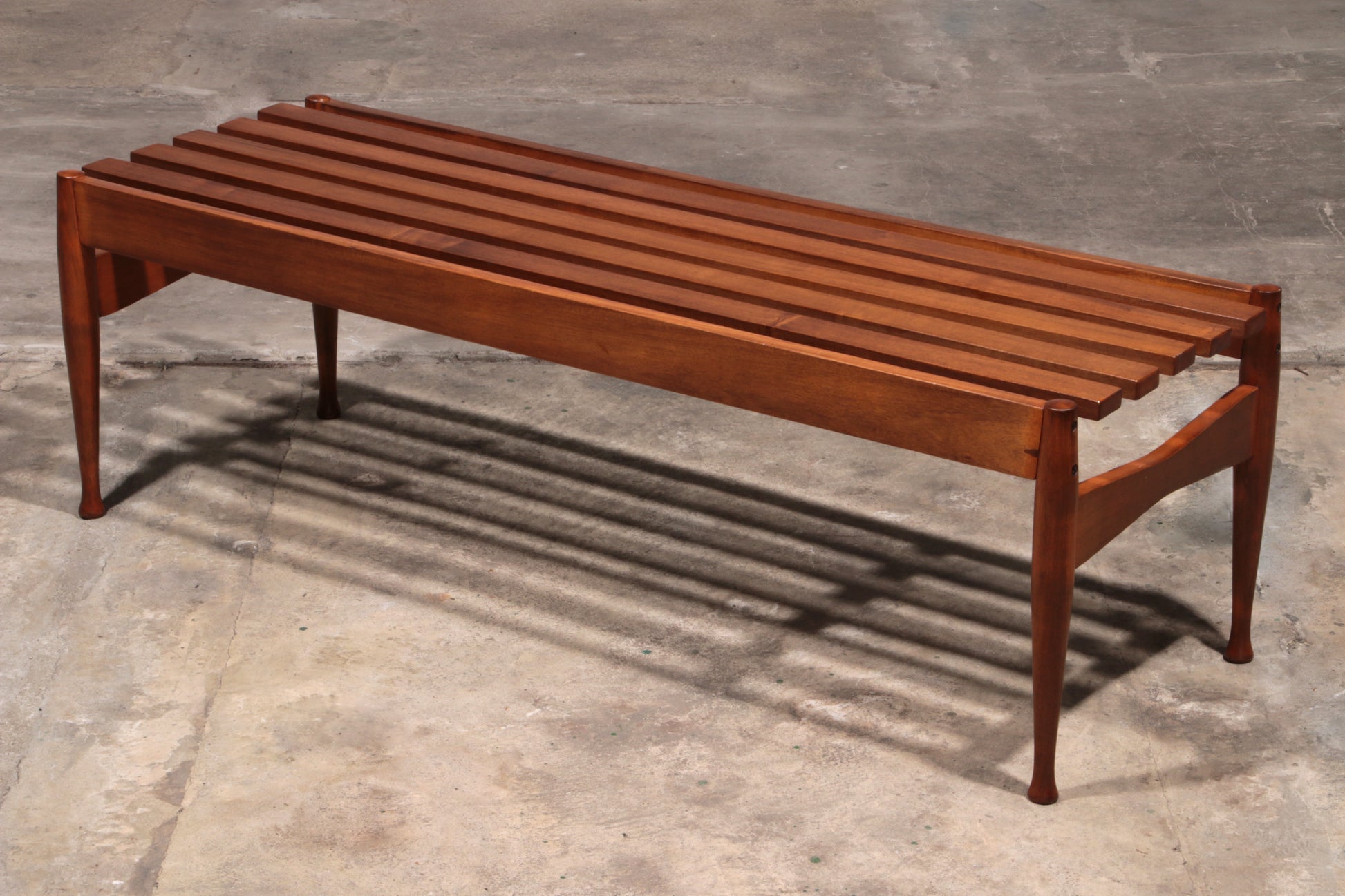 Vintage Bench Walnut by Gio Ponti made by Fratelli Reguitti, 1950s