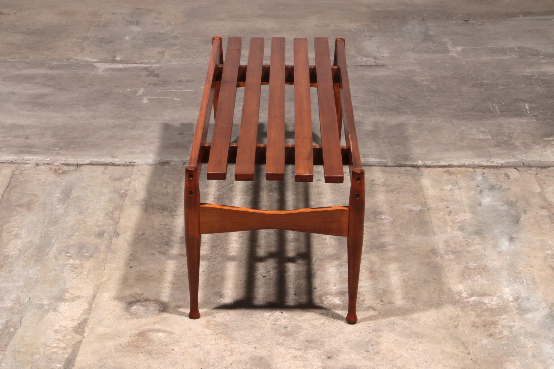 Vintage Bench Walnut by Gio Ponti made by Fratelli Reguitti, 1950s