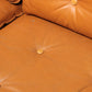 Vintage Leather Three-Seater Sofa with Coffee Table Set