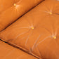 Vintage Leather Three-Seater Sofa with Coffee Table Set