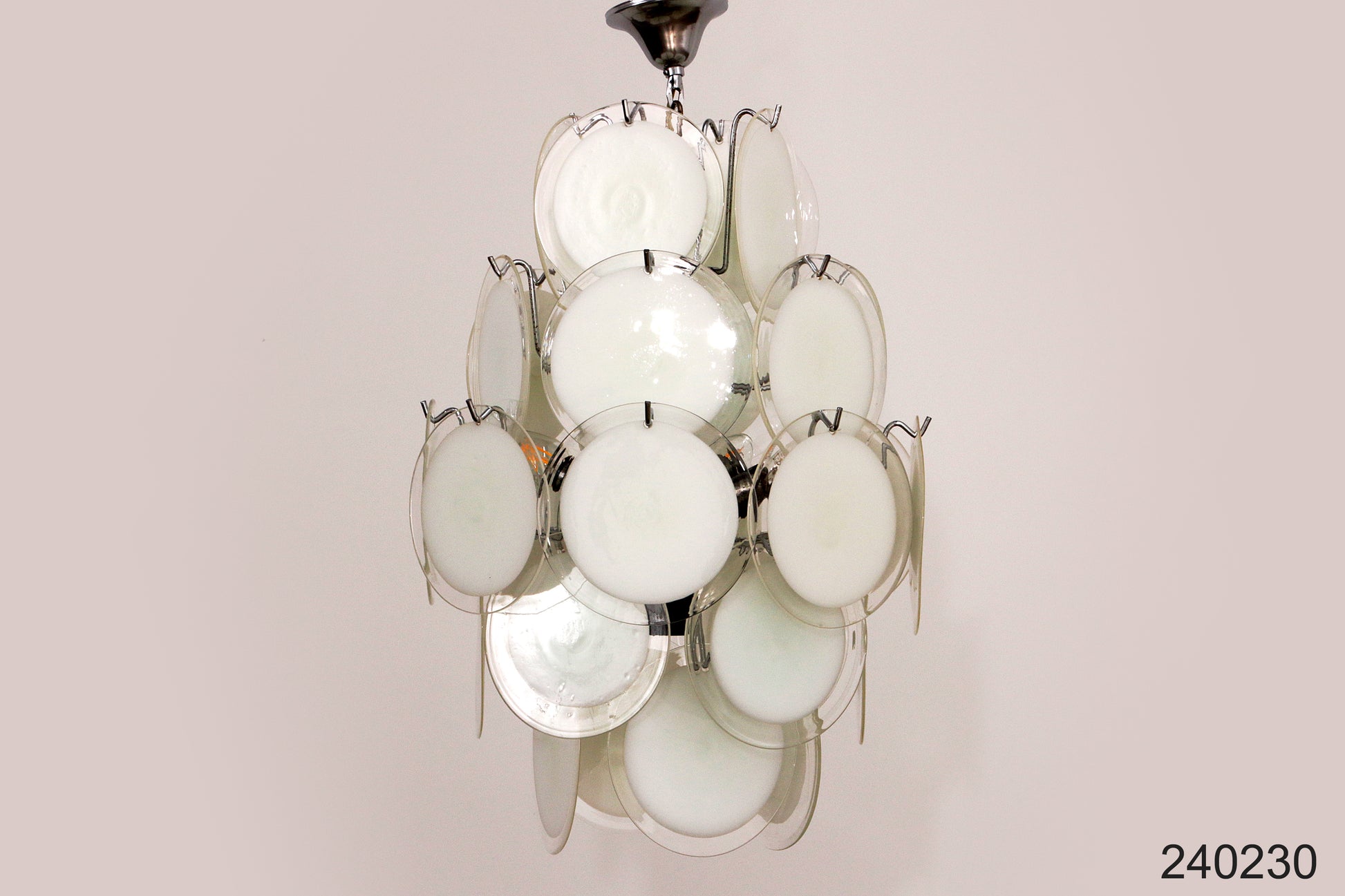 Vintage Italian Murano Glass Chandelier by Vistosi, 1960