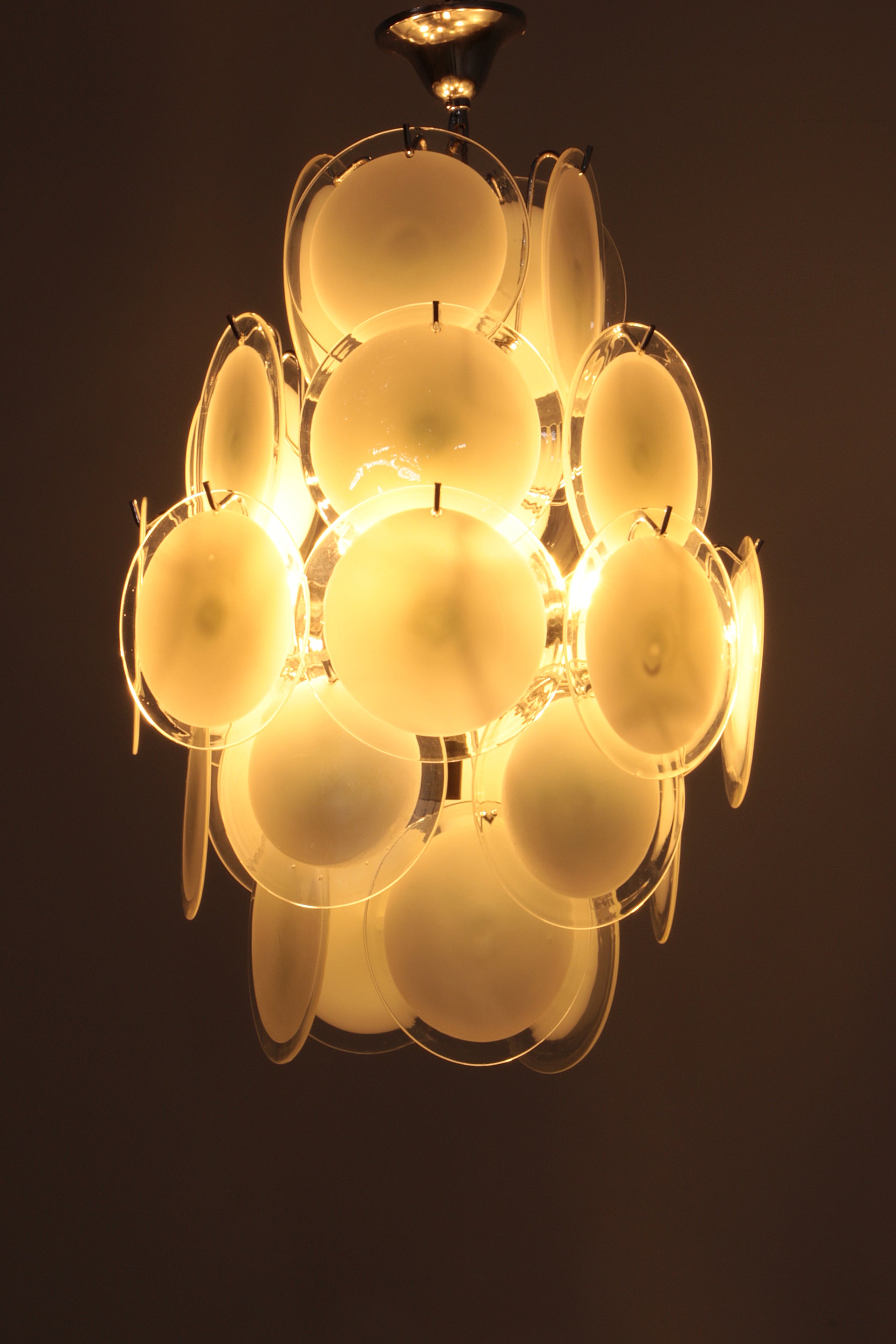 Vintage Italian Murano Glass Chandelier by Vistosi, 1960
