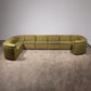 Durlet 9-Piece Modular Sofa in Luxe Green De Ploeg Fabric 1960