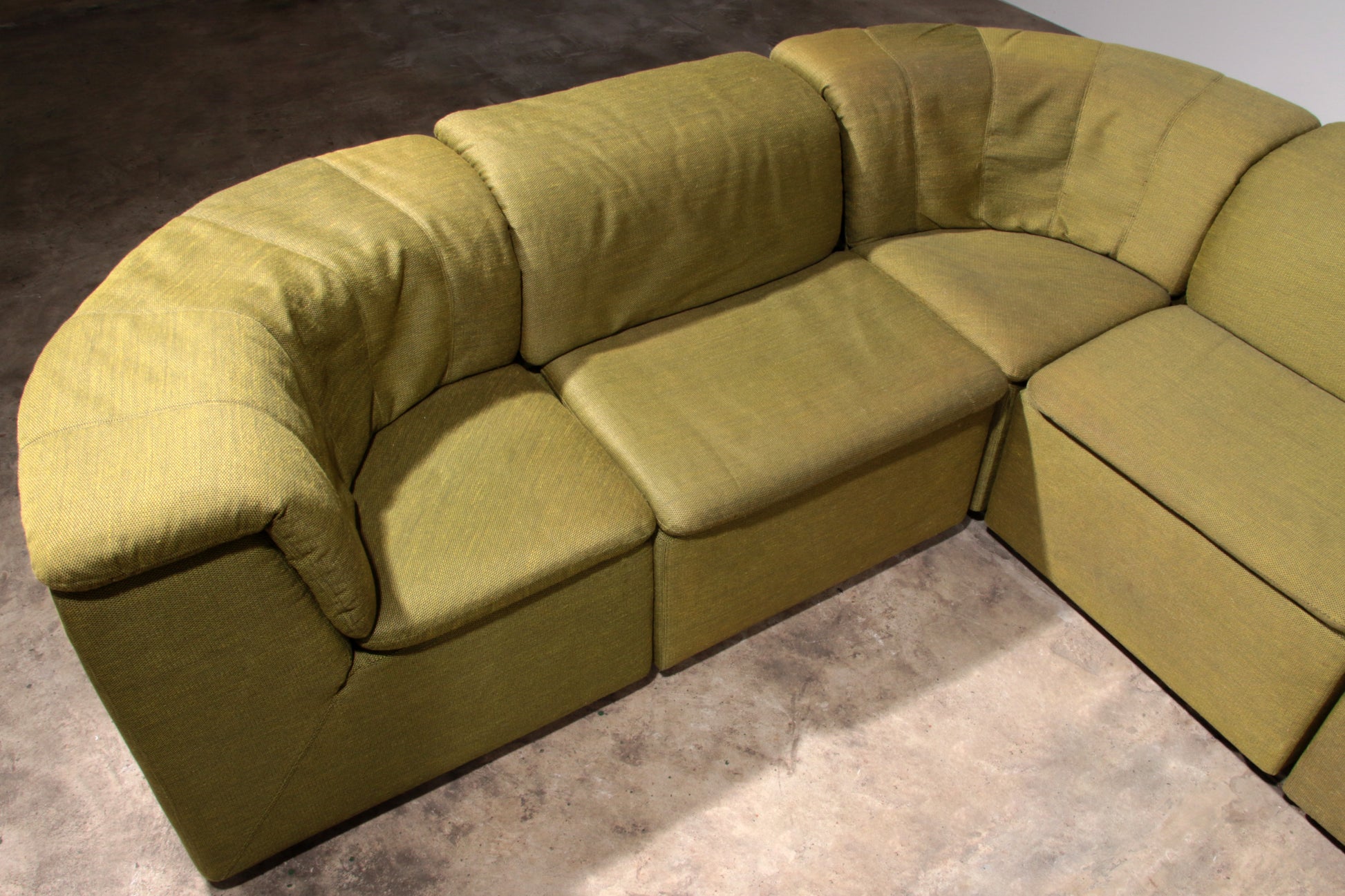 Durlet 9-Piece Modular Sofa in Luxe Green De Ploeg Fabric 1960
