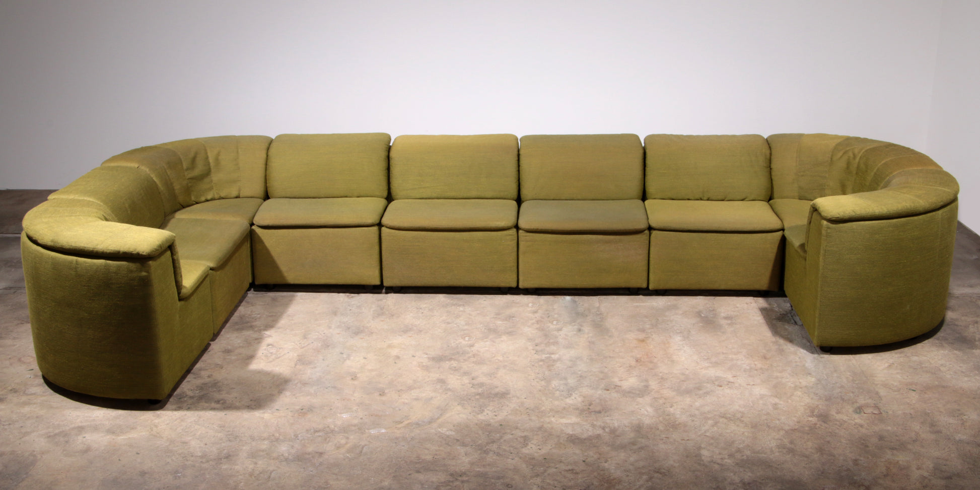 Durlet 9-Piece Modular Sofa in Luxe Green De Ploeg Fabric 1960