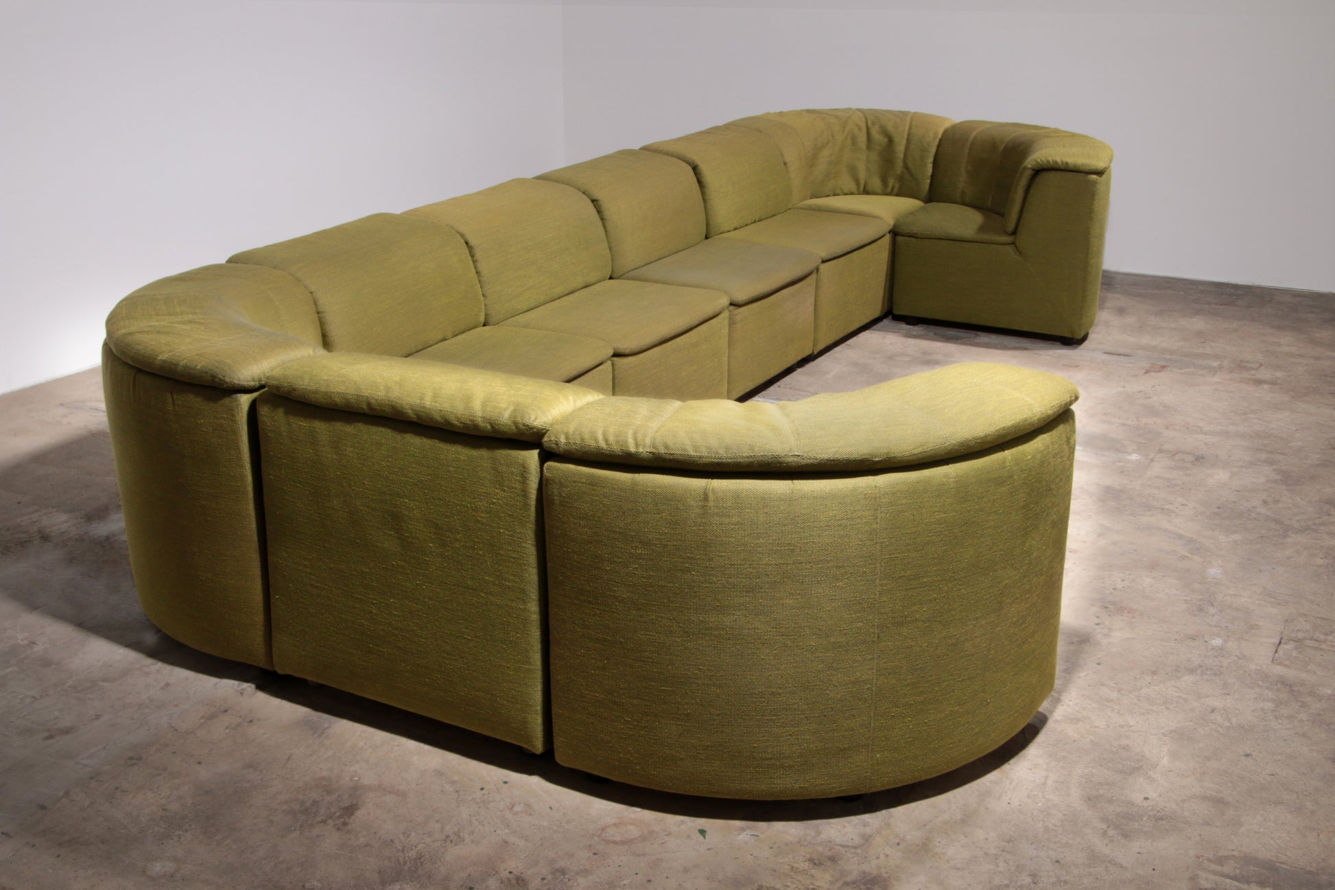 Durlet 9-Piece Modular Sofa in Luxe Green De Ploeg Fabric 1960