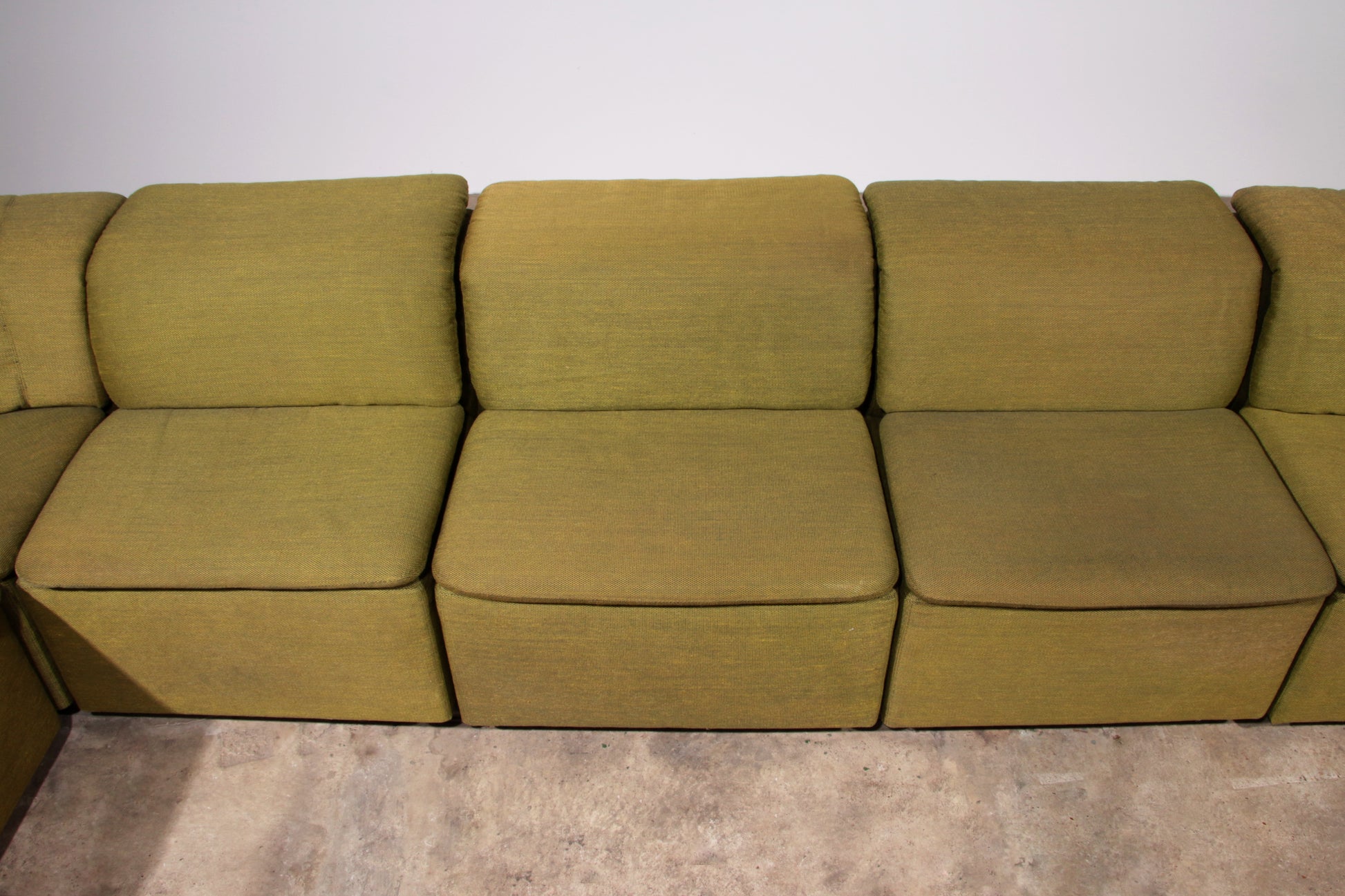 Durlet 9-Piece Modular Sofa in Luxe Green De Ploeg Fabric 1960