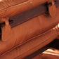 Brutalist Leather Armchairs from Brazil with Wooden Base (1970s)