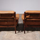 Brutalist Leather Armchairs from Brazil with Wooden Base (1970s)