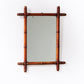 Large Vintage French Bamboo Mirror (c. 1920
