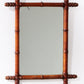 Large Vintage French Bamboo Mirror (c. 1920