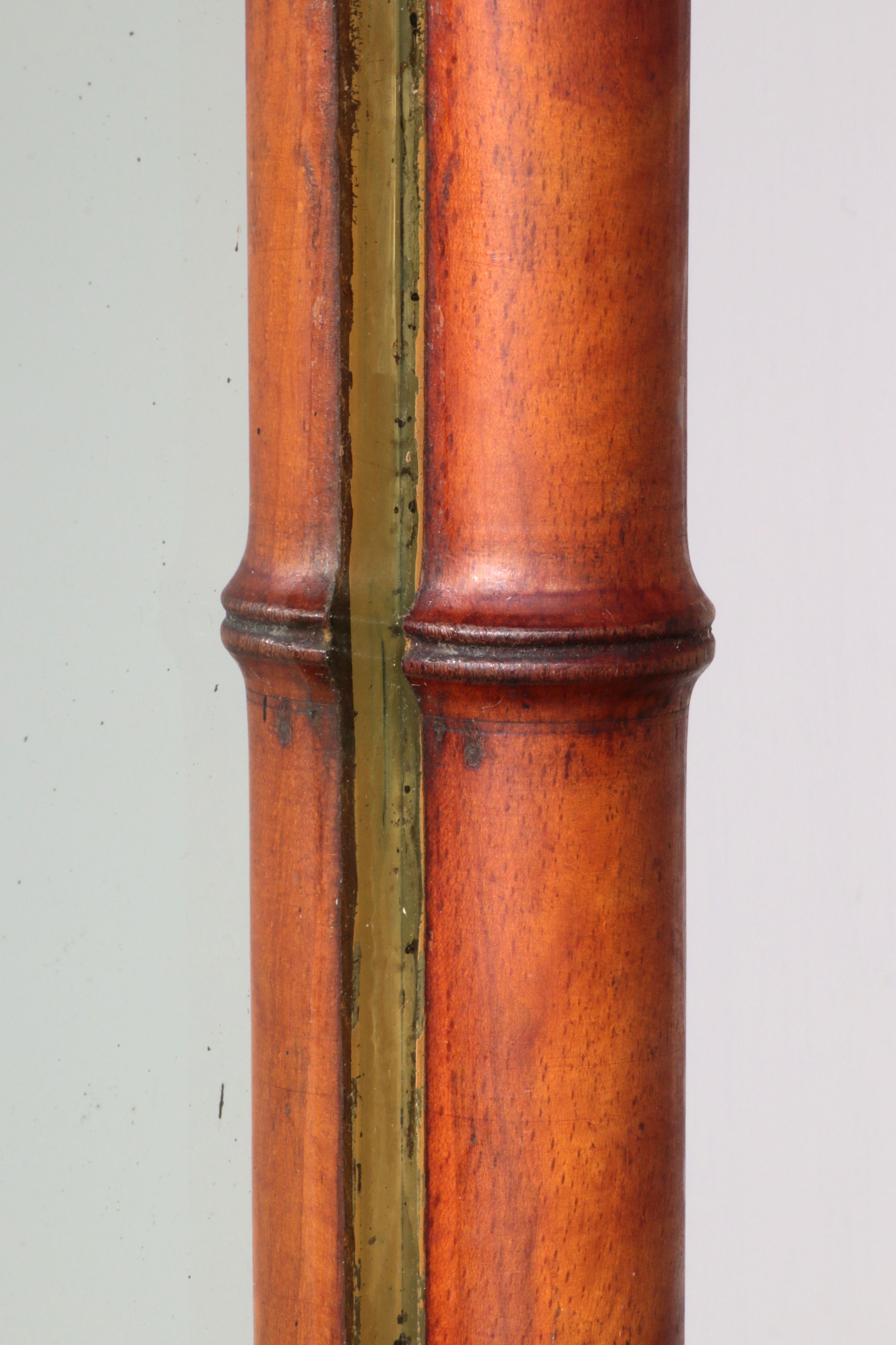 Large Vintage French Bamboo Mirror (c. 1920
