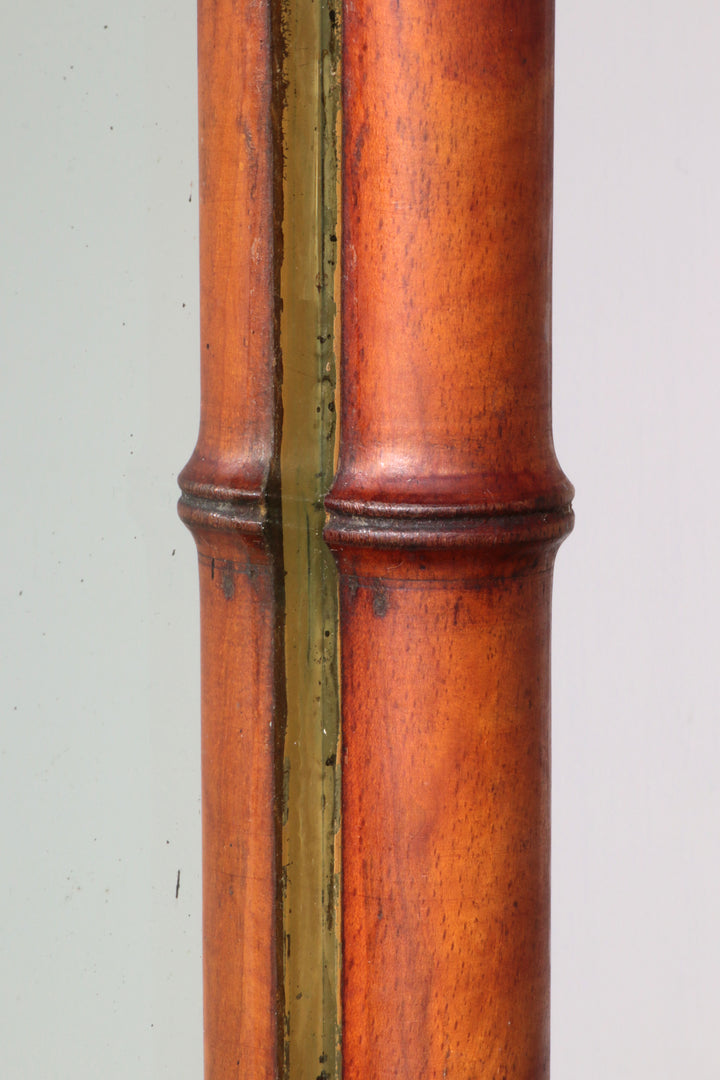Large Vintage French Bamboo Mirror (c. 1920
