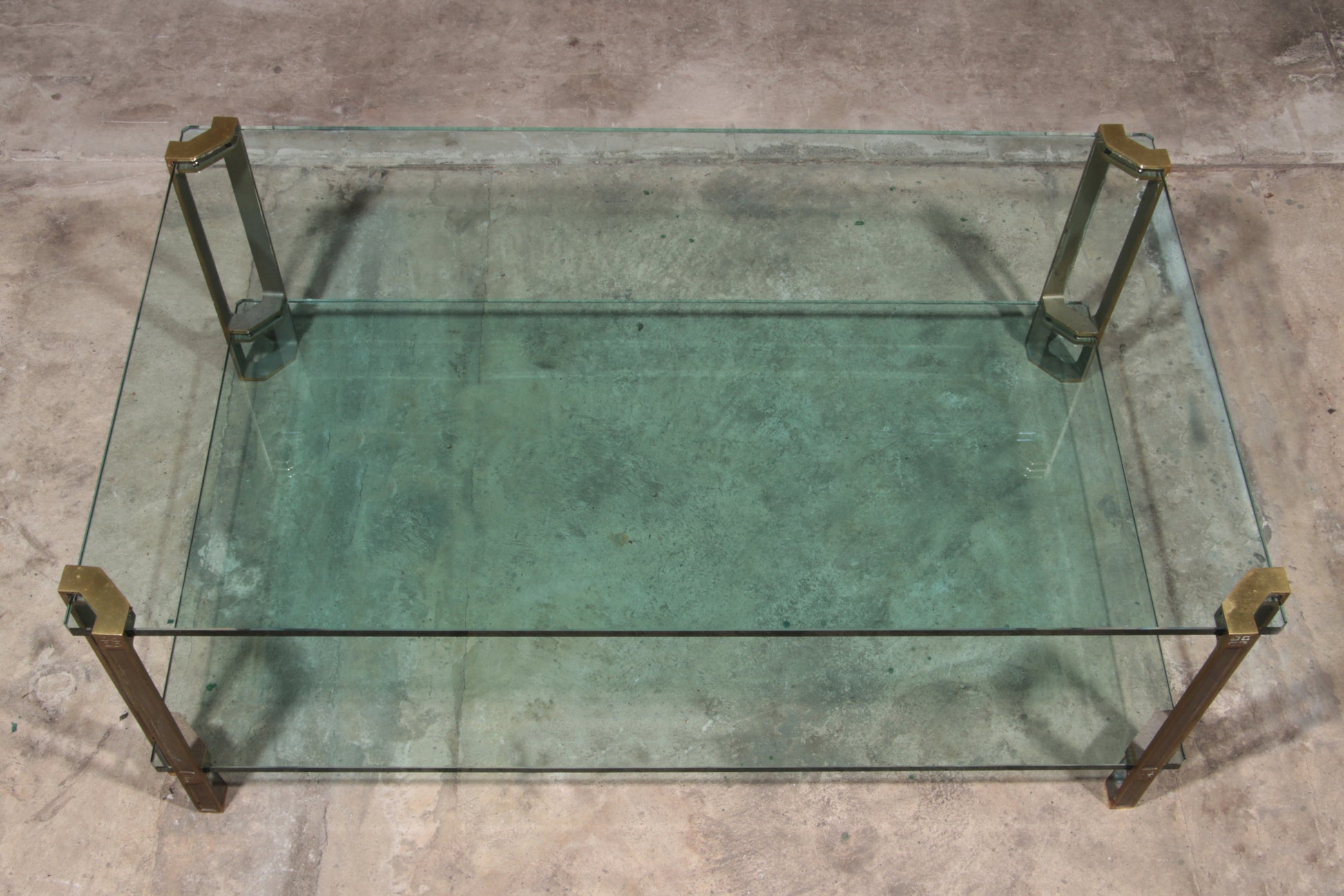 Vintage Glass Coffee Table by Peter Ghyczy, Model T24