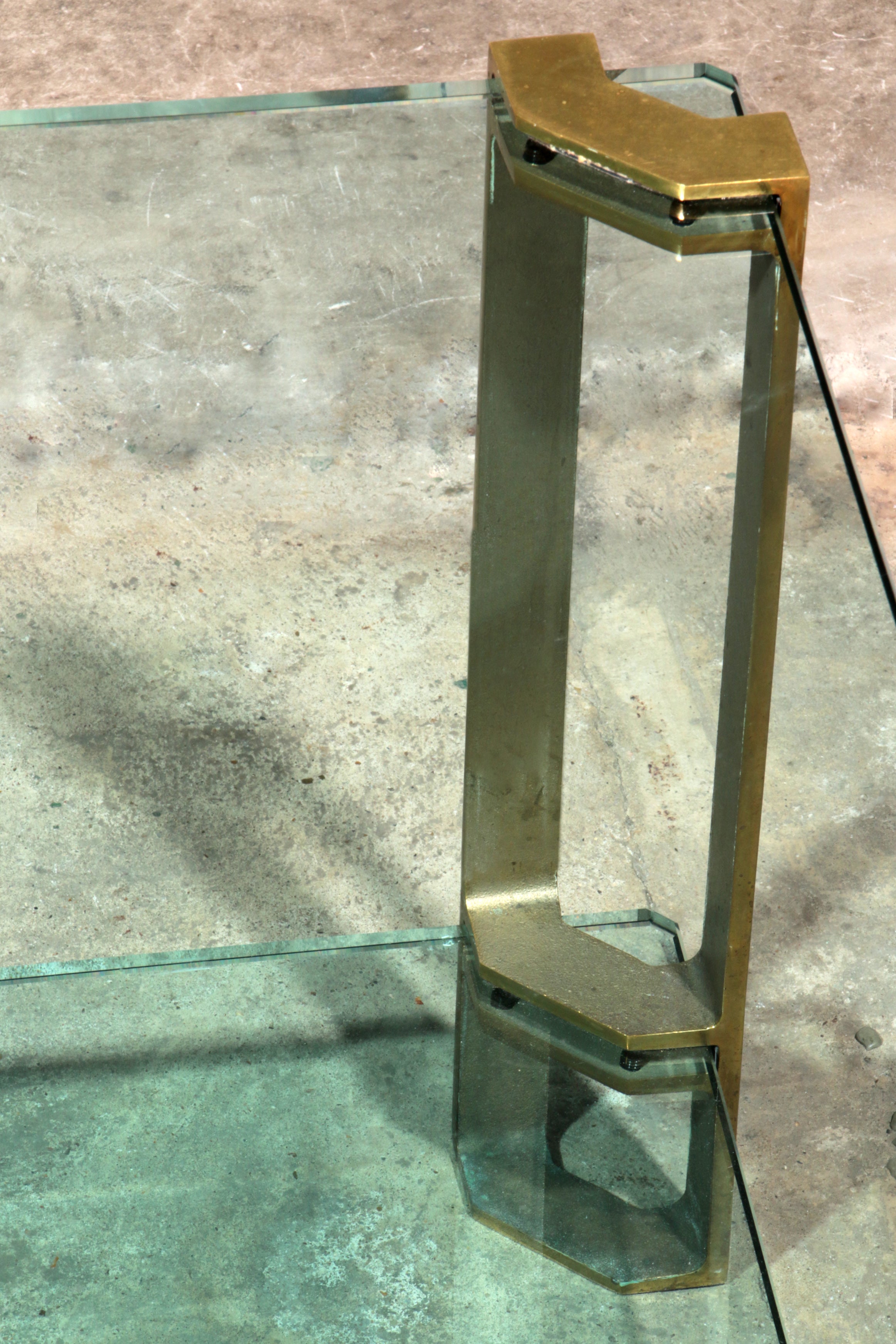 Vintage Glass Coffee Table by Peter Ghyczy, Model T24