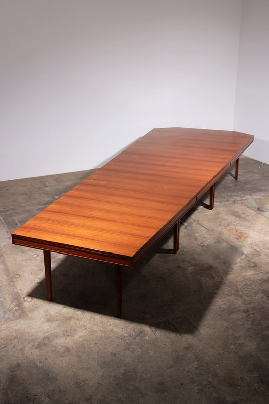 XXXL Mid-Century Teak Conference Board table from Volvo Stockholm 1960 from NK Inredning Stockhlom