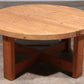 Round Pine Coffee Table Scandinavia 1970
