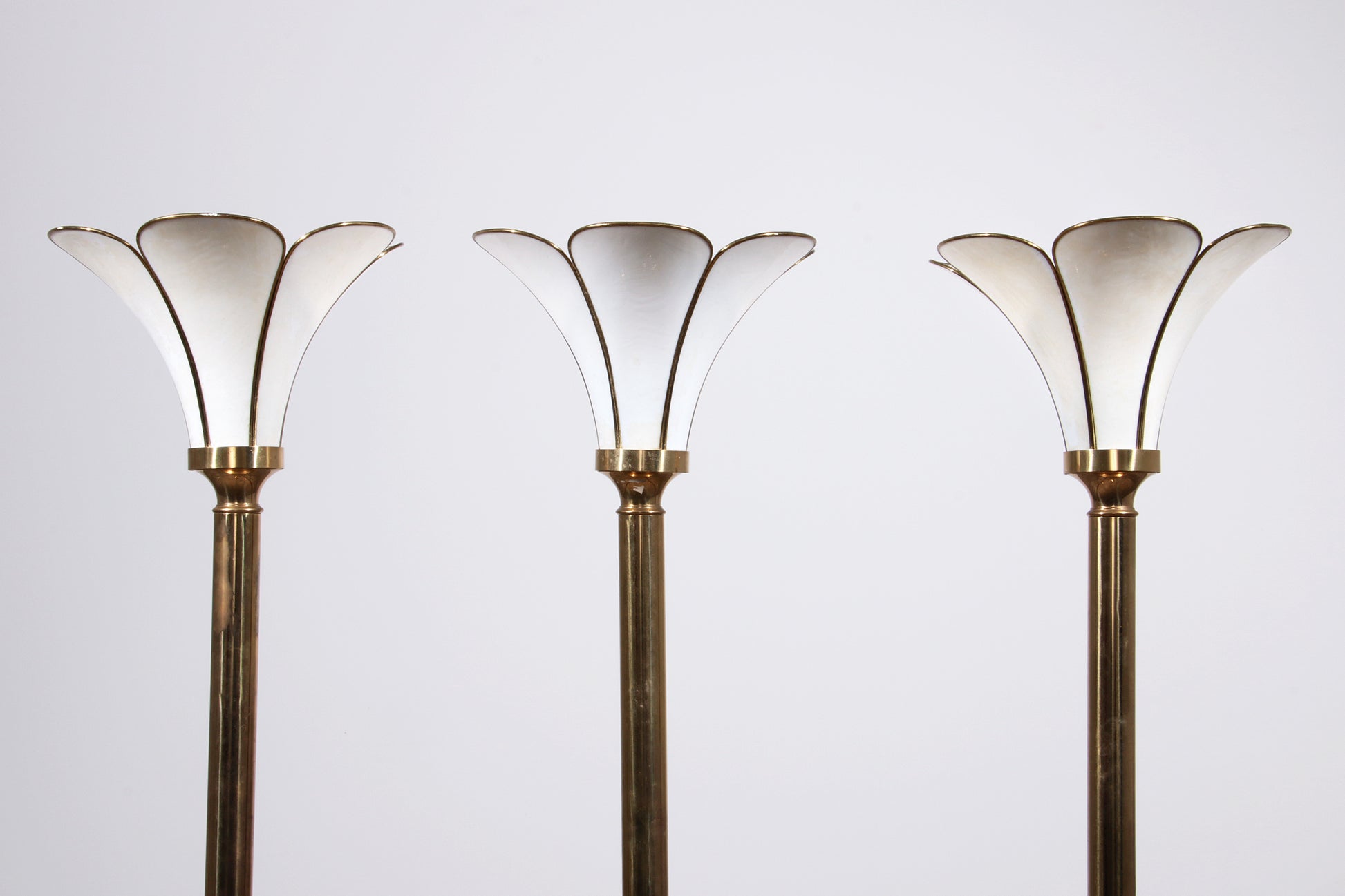 Hollywood Regency Trumpet Floor Lamps, 1970s French Design