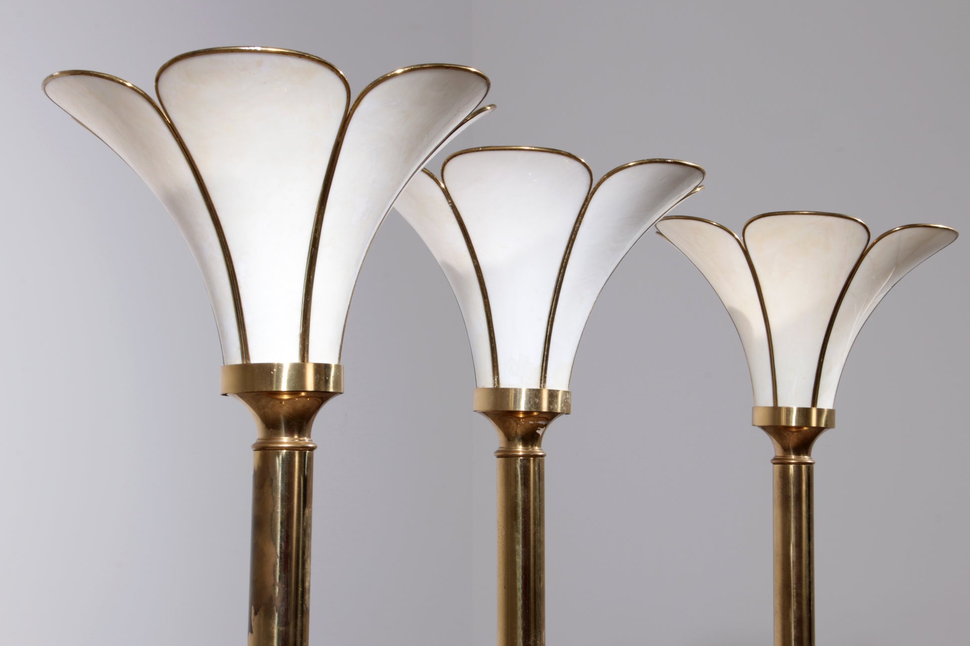 Hollywood Regency Trumpet Floor Lamps, 1970s French Design