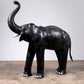 Lifelike leather Elephant rare decor material from France early 60s