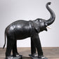 Lifelike leather Elephant rare decor material from France early 60s