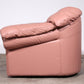 Vintage Italian Lounge Set – 4-Piece Rose Pink Leather (1970s)
