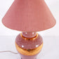 Large Italian Vintage Porcelain Lamp with Gold Detail