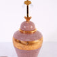 Large Italian Vintage Porcelain Lamp with Gold Detail