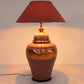 Large Italian Vintage Porcelain Lamp with Gold Detail