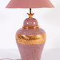 Large Italian Vintage Porcelain Lamp with Gold Detail