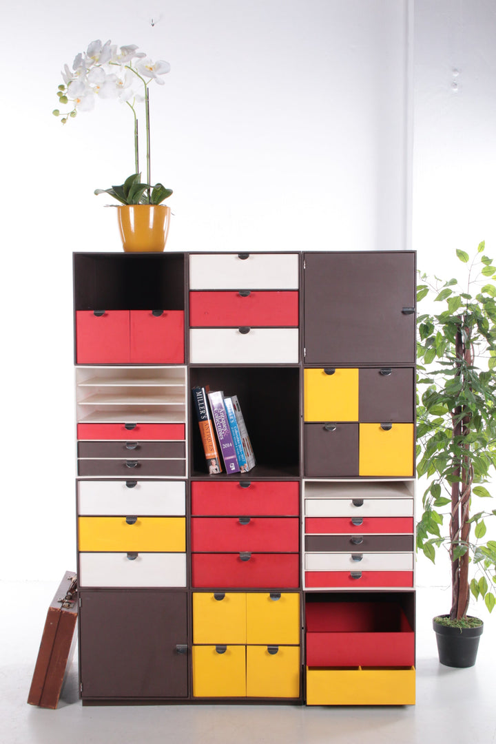 Vintage Palaset Palanox Modular opslag boxen Set of 12, made by Treston