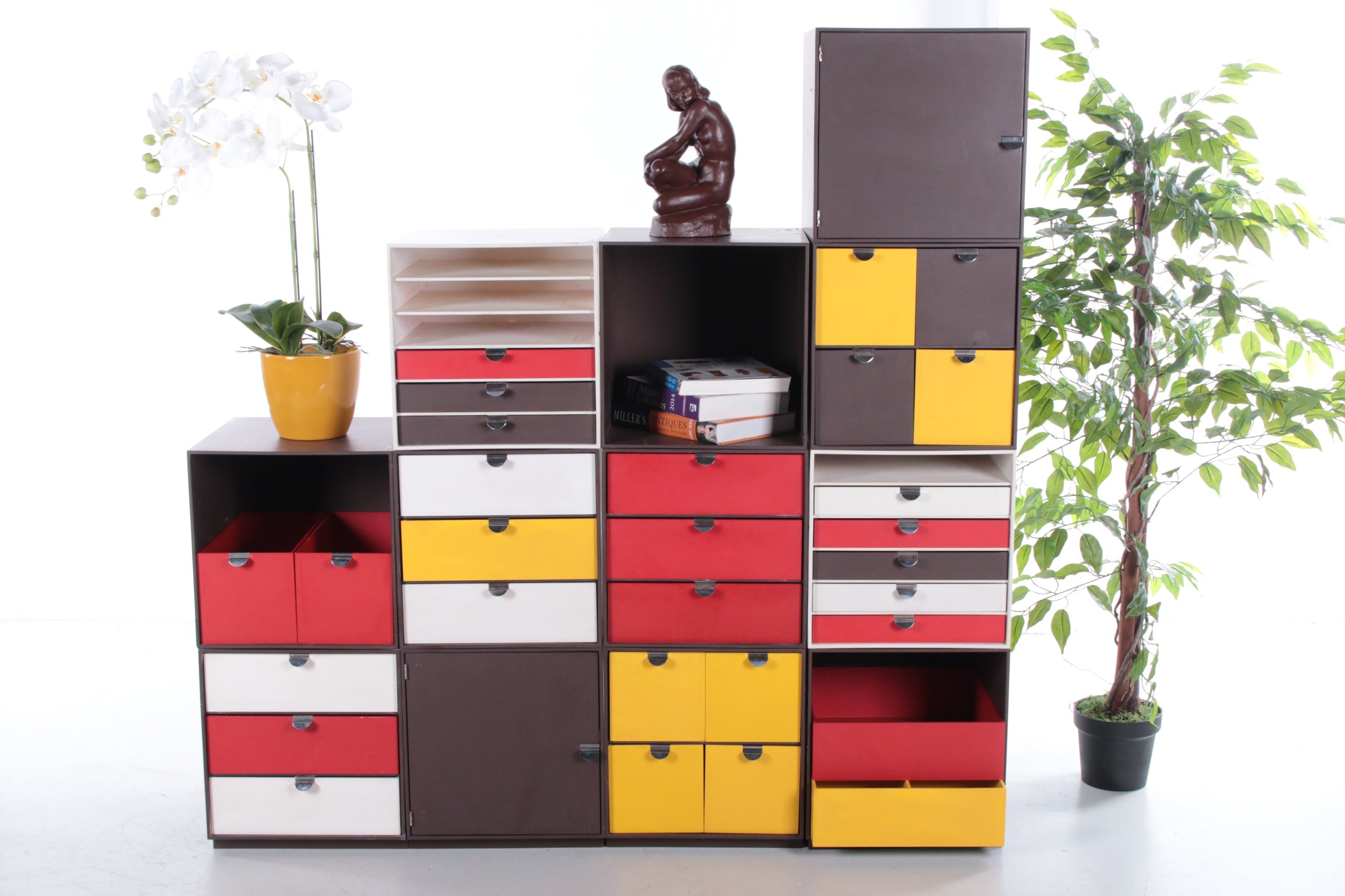 Vintage Palaset Palanox Modular opslag boxen Set of 12, made by Treston 