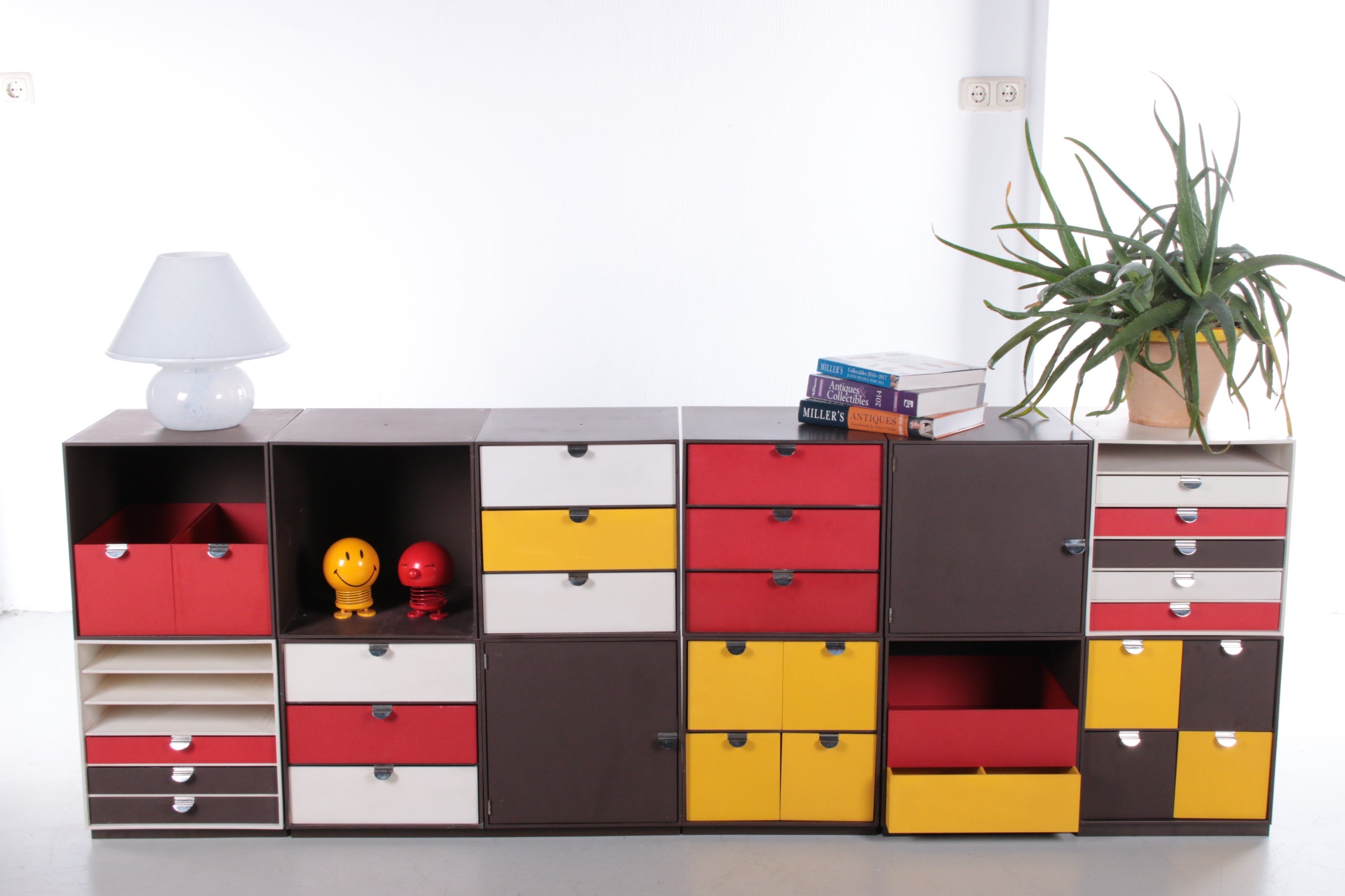 Vintage Palaset Palanox Modular opslag boxen Set of 12, made by Treston