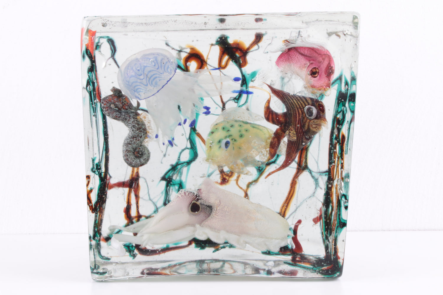 Murano glas Aquarium door Alfredo Barbini voor Cenedese