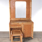 Vintage faux bamboo dressing table 'natural beauty' 1980s France